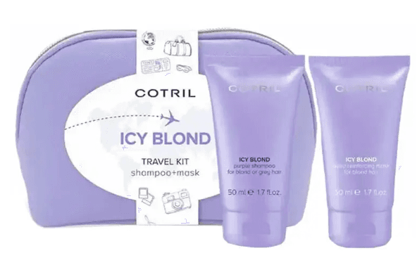 Дорожній набір у косметичці ICY BLOND шампунь+кондиціонер / Cotril