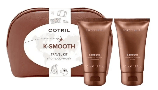 Дорожній набір у косметичці K-SMOOTH шампунь+маска / Cotril