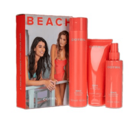 COTRIL BEACH MILK Набір шампунь+маска+молочко (шампунь&гель для душу 300ml+ відновлююча сонячна маска 200ml+сонцезахисне молочко для волосся spf10 / Cotril