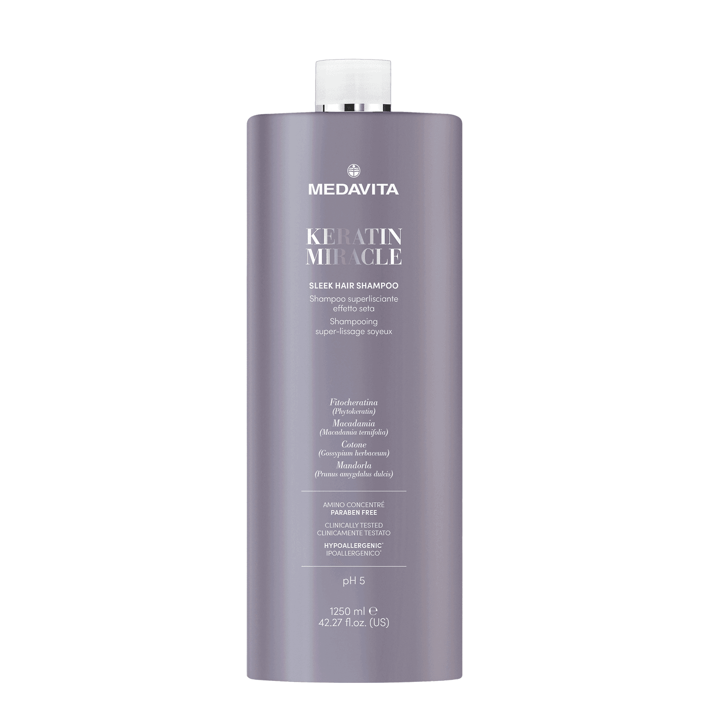 Розгладжувальний шампунь для волосся / Medavita KERATIN MIRACLE
